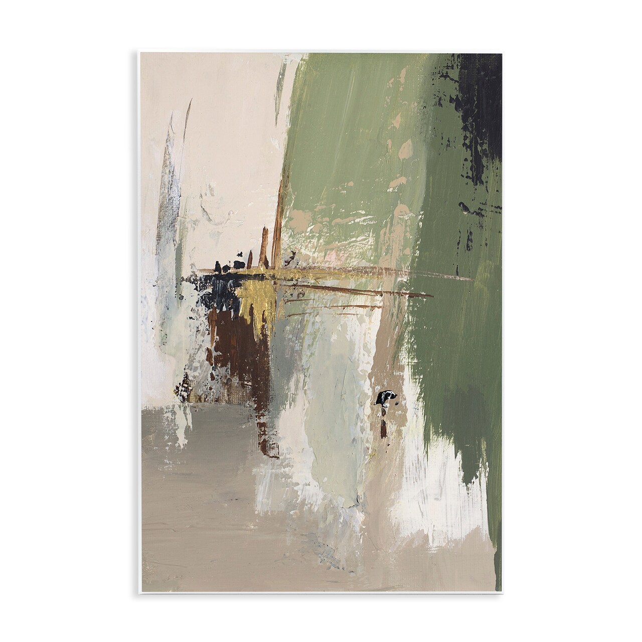 Stupell Industries Green & Tan Brush Strokes Wall Plaque Design By Patricia Pinto